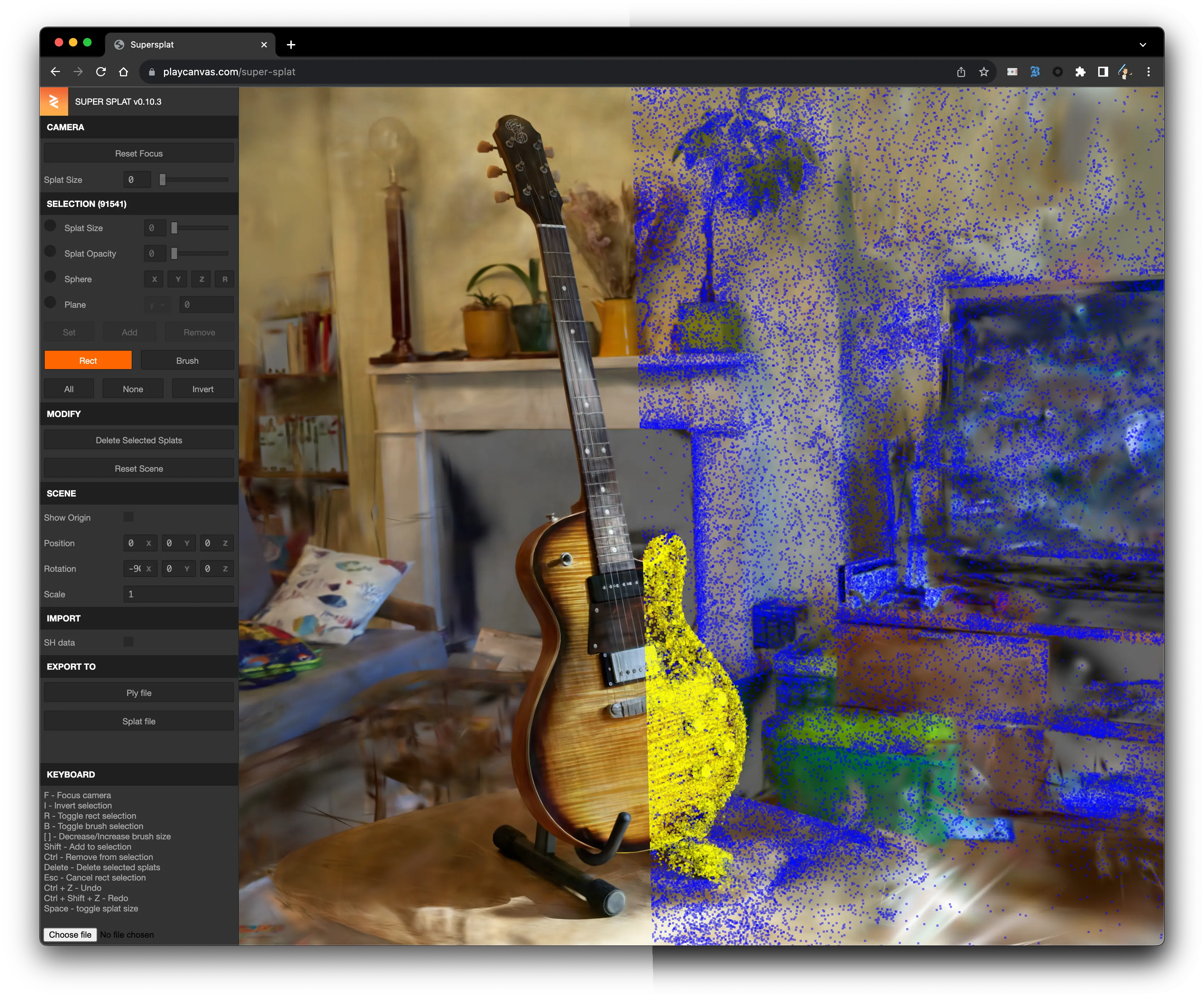 3D scene preview